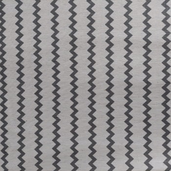 Tecido linho misto - chevron cinza fundo branco branco  - Ibirapuera Textil    