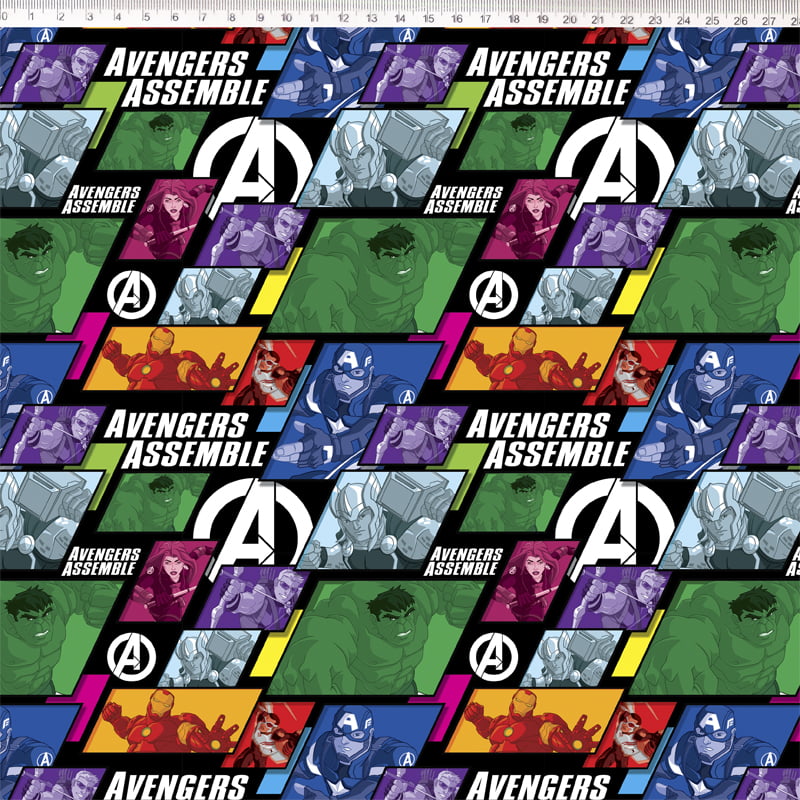 Tecido tricoline digital - All Avengers 2 - Fernando Maluhy             