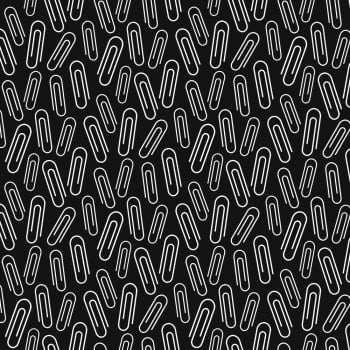 Tecido tricoline - Clips pretos - Coleção Escolar - Fabricart