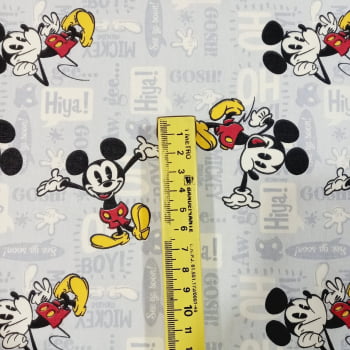Tecido tricoline - Col. Disney  Mickey Vintage  - Fernando Maluhy  (50x 1,50 cm)  
