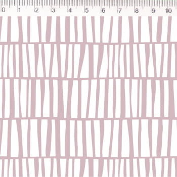 Tecido Tricoline - Col. Geometricos Mariana Curti - zebra rose - Fernando Maluhy  (50x1.50cm)             