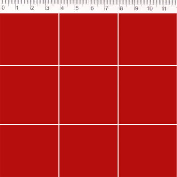 Tecido tricoline - Col. Grid - xadrez branco fd. vermelho - Fernando Maluhy (50x1.50cm)         