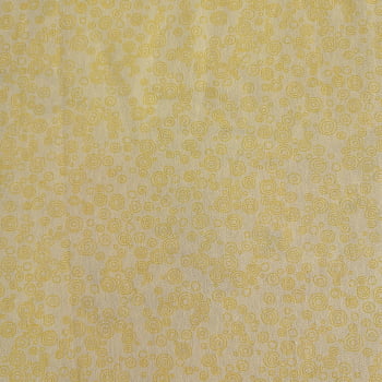 Tecido tricoline - Coleção Bubbles - Circulos amarelo - Fernando Maluhy  (50cm x 1,50cm)         