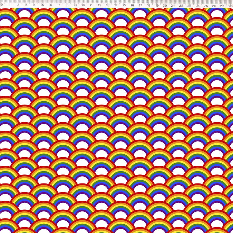 Tecido tricoline  - Coleção Colore - arco-íris - Fernando Maluhy       