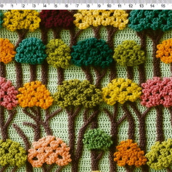 Tecido tricoline digital 3D - Croche - Col. Renata Blanco - Fernando Maluhy   (0,50x1,50cm)         