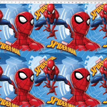 Tecido tricoline digital - Col. Marvel Spider Man - Face - Fernando Maluhy    (0,50x1,,50cm)         