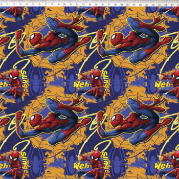 Tecido tricoline digital - Col. Marvel Spider Man - Lancador de Teia -   - Fernando Maluhy    (0,50x1,,50cm)         