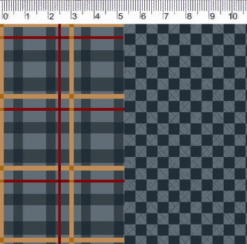 Tecido Tricoline digital - xadrez cinza - Col. Basics for All - Fernando Maluhy  (50x1,50 cm)                            