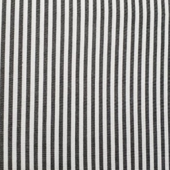 Tecido Tricoline - Listra cinza fundo branco - Fernando Maluhy 