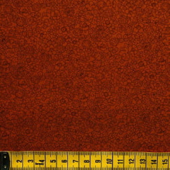 Tecido Tricoline - Floral miudo tomtom laranja queimado - Fernando Maluhy  (50x1,50 cm)                 