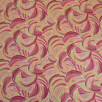 Tecido tricoline importado - textura rosa e verde  (50 x 1,10 cm)    