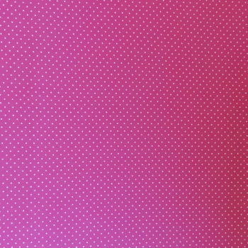 Tecido Tricoline  -poa pequeno branco fd. rosa pink- Pedra Negra   (50x1,50 cm)                      