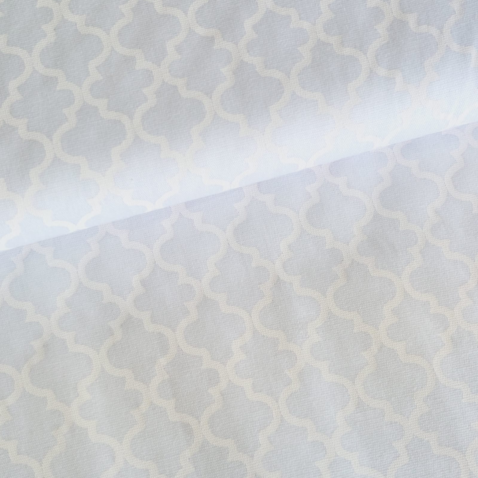 Tecido tricoline - estampa Ana -  branco  - Tecidos Caldeira  