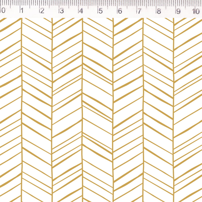 Tecido Tricoline - Col. Geometricos Mariana Curti - tronco mostarda - Fernando Maluhy  (50x1.50cm)            