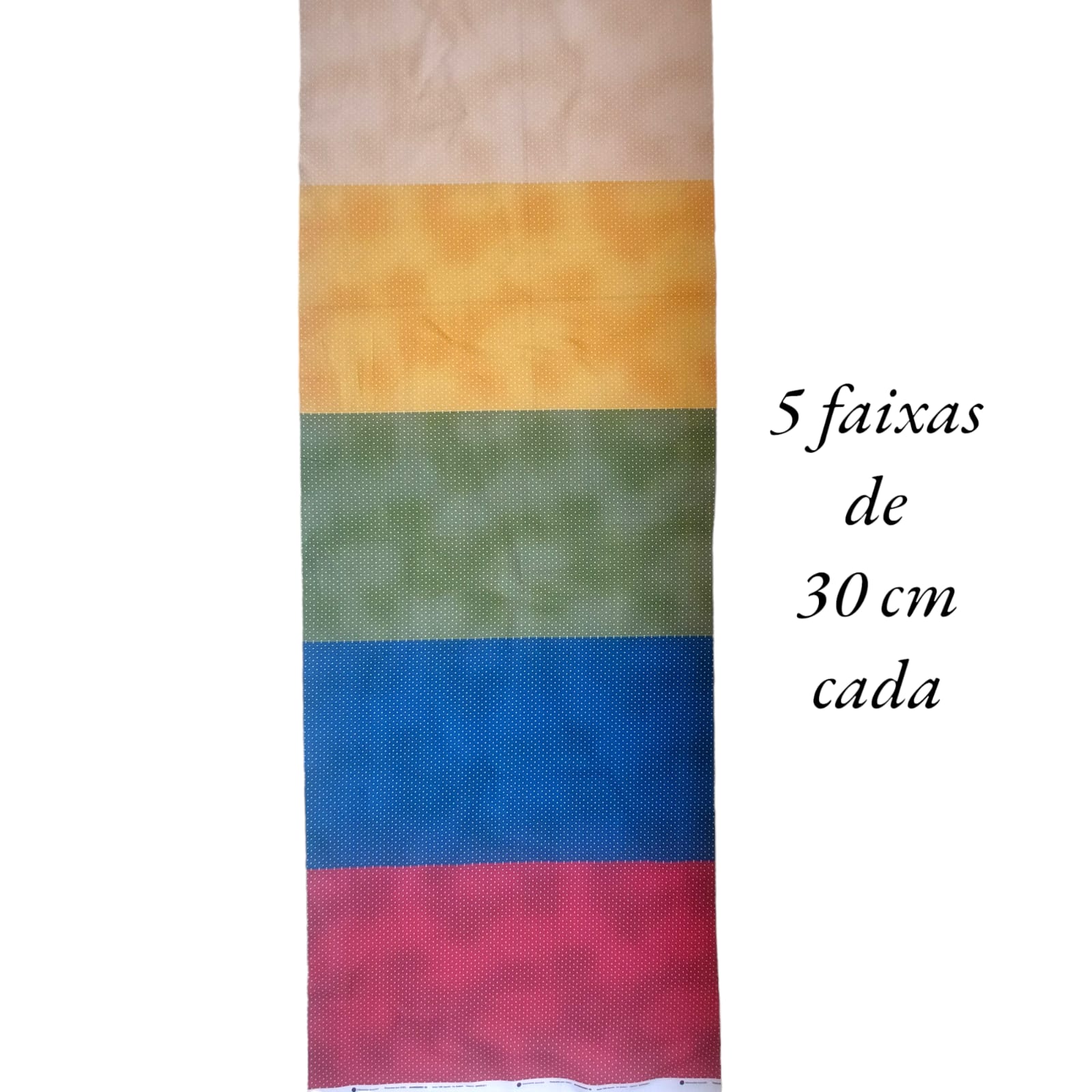 Tecido Tricoline digital - faixas de poa branco fd. cores sortidas - Col. Basics for All - Fernando Maluhy  (50x1,50 cm)                           