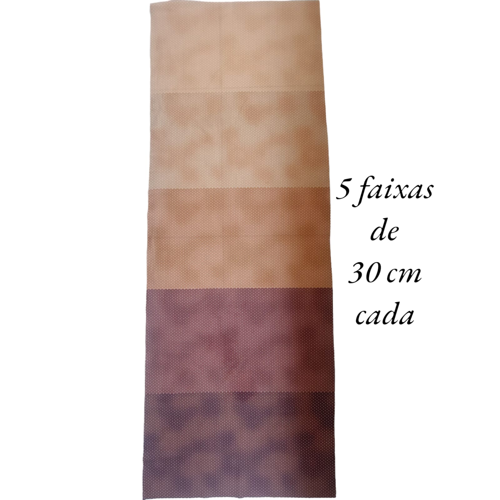 Tecido Tricoline digital - faixas de poa branco fd. marrom - Col. Basics for All - Fernando Maluhy  (50x1,50 cm)                          