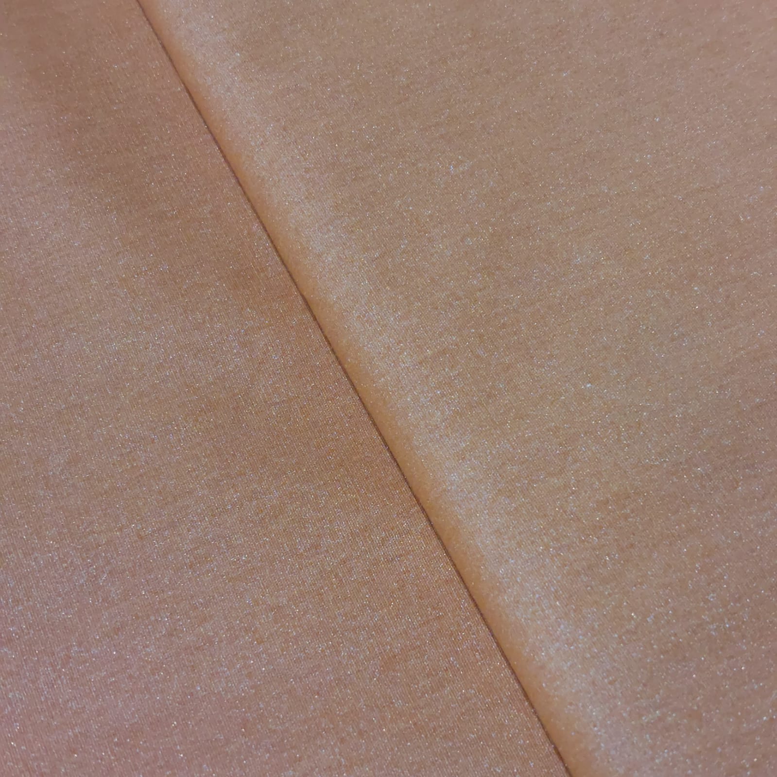 Tecido - tricoline metalizado - laranja queimado - Igaratinga Tecidos  